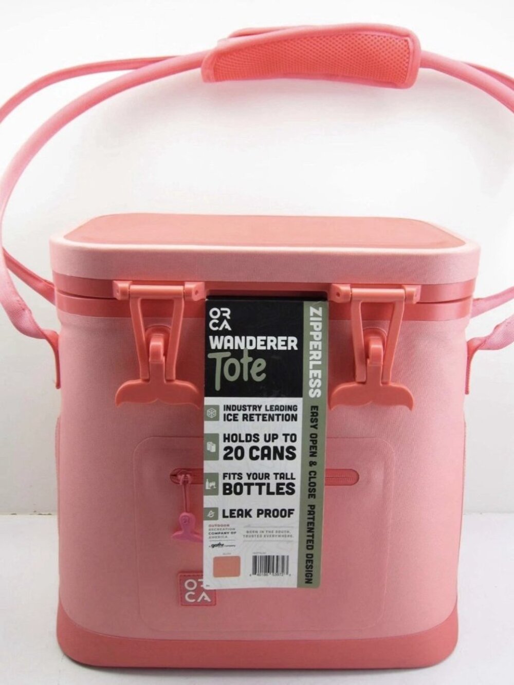 NWT ORCA Wanderer Tote Soft Side Cooler Blush Pink Whale Tail Latches 20 Can